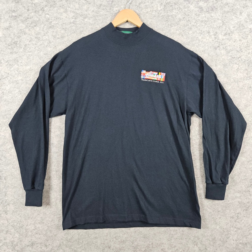 Outer‎ Banks Men's Europe Transatlantic Council Black Mock Neck Shirt Size M BSA